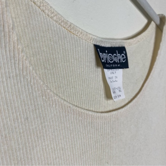 Vintage‎ Brioche Knit & Checkered Lightweight Midi Dress Sleeveless - Picture 4 of 12